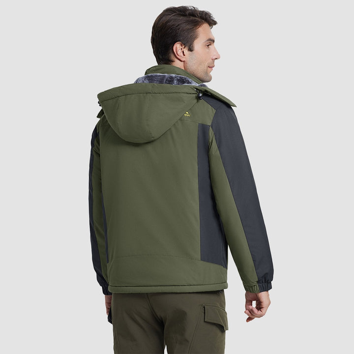 Veste de Ski Homme Doublée Polaire à Capuche