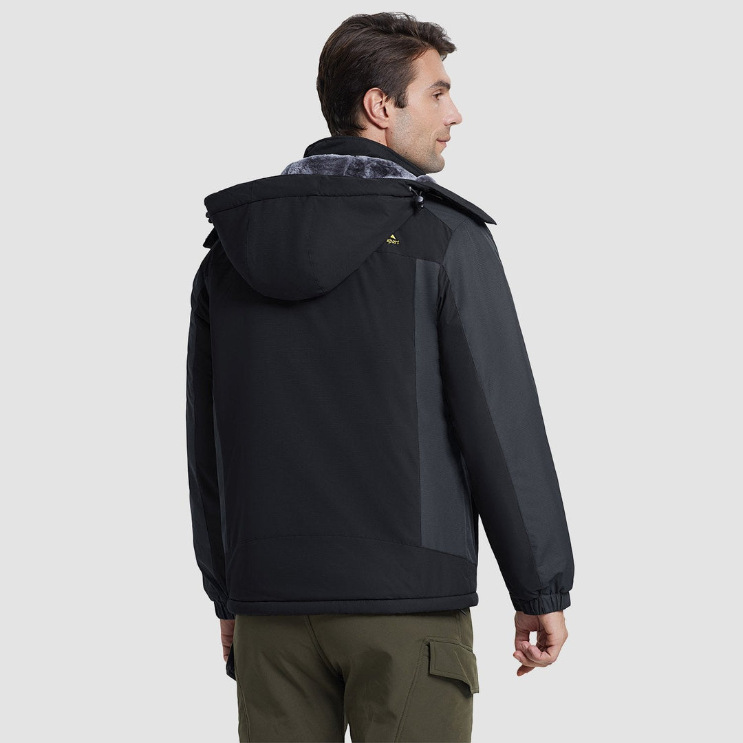 Veste de Ski Homme Doublée Polaire à Capuche