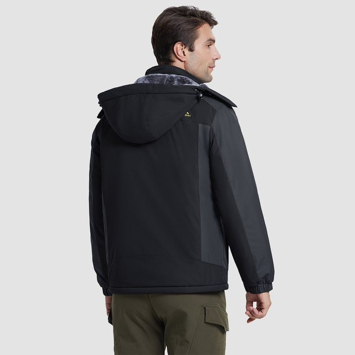 Veste de Ski Homme Doublée Polaire à Capuche