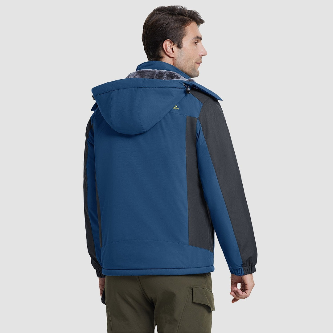 Veste de Ski Homme Doublée Polaire à Capuche