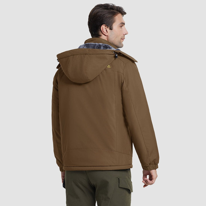 Veste de Ski Homme Doublée Polaire à Capuche