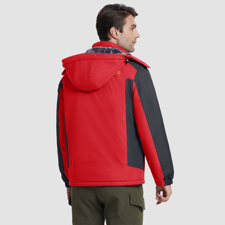 Veste de Ski Homme Doublée Polaire à Capuche