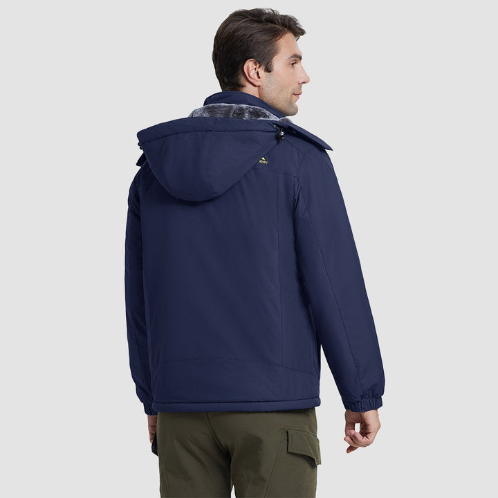 Veste de Ski Homme Doublée Polaire à Capuche