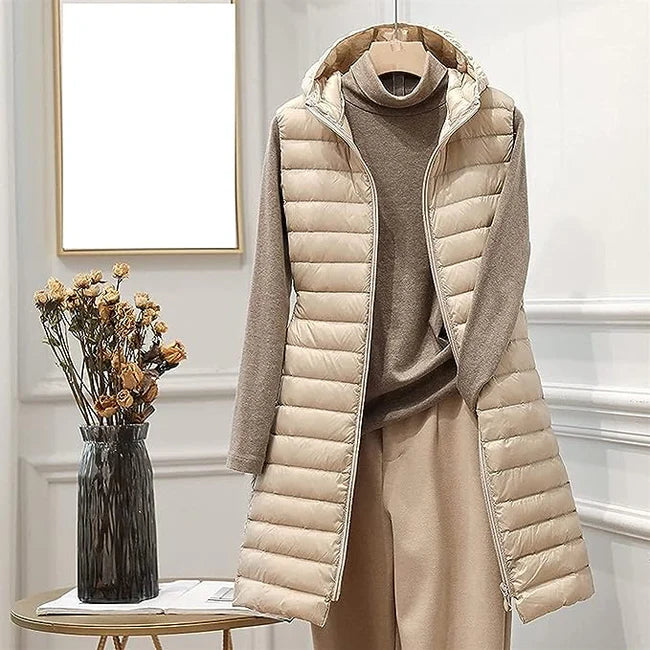 Gilet Bouffant Sans Manches Pour Femmes | Fermeture À Glissière