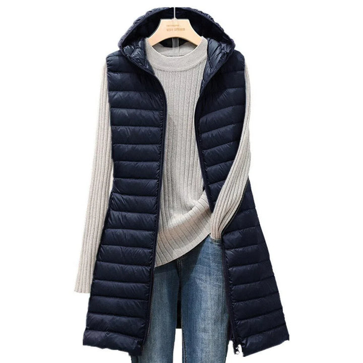 Gilet Bouffant Sans Manches Pour Femmes | Fermeture À Glissière