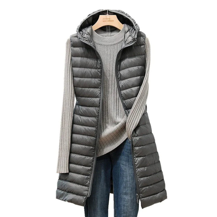 Gilet Bouffant Sans Manches Pour Femmes | Fermeture À Glissière