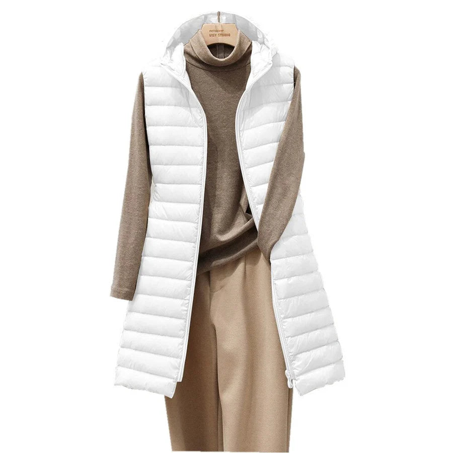 Gilet Bouffant Sans Manches Pour Femmes | Fermeture À Glissière