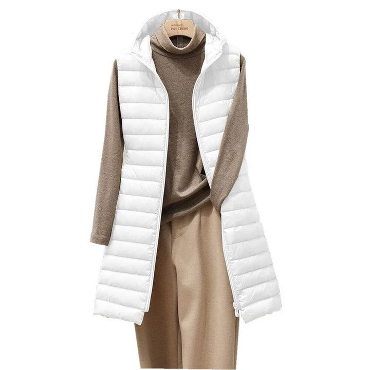 Gilet Bouffant Sans Manches Pour Femmes | Fermeture À Glissière