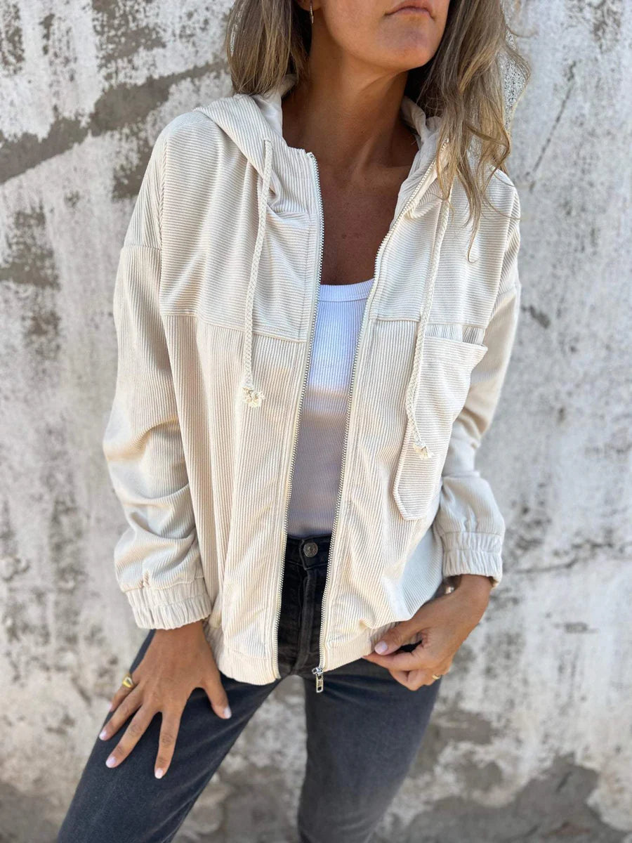 Veste À Capuche Zippée Pour Femmes | Manches Longues