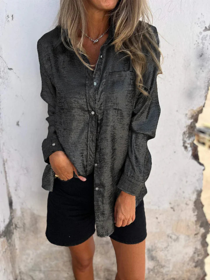 Chemise Femme à Manches Longues avec Boutons | Longue