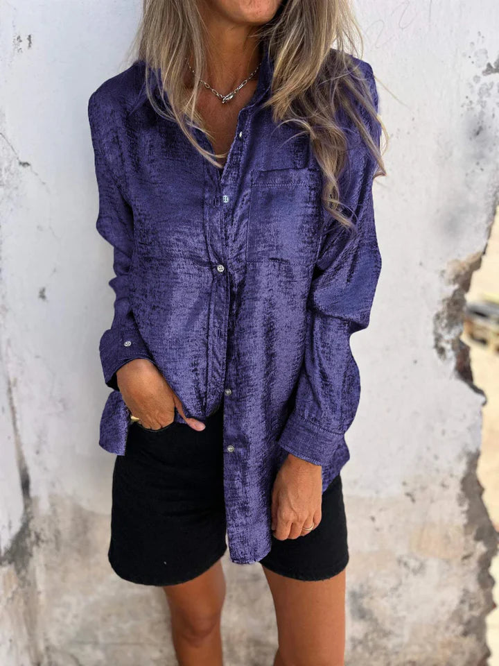 Chemise Femme à Manches Longues avec Boutons | Longue