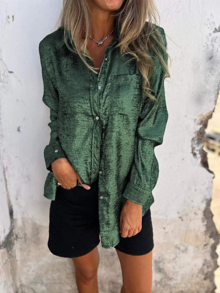Chemise Femme à Manches Longues avec Boutons | Longue