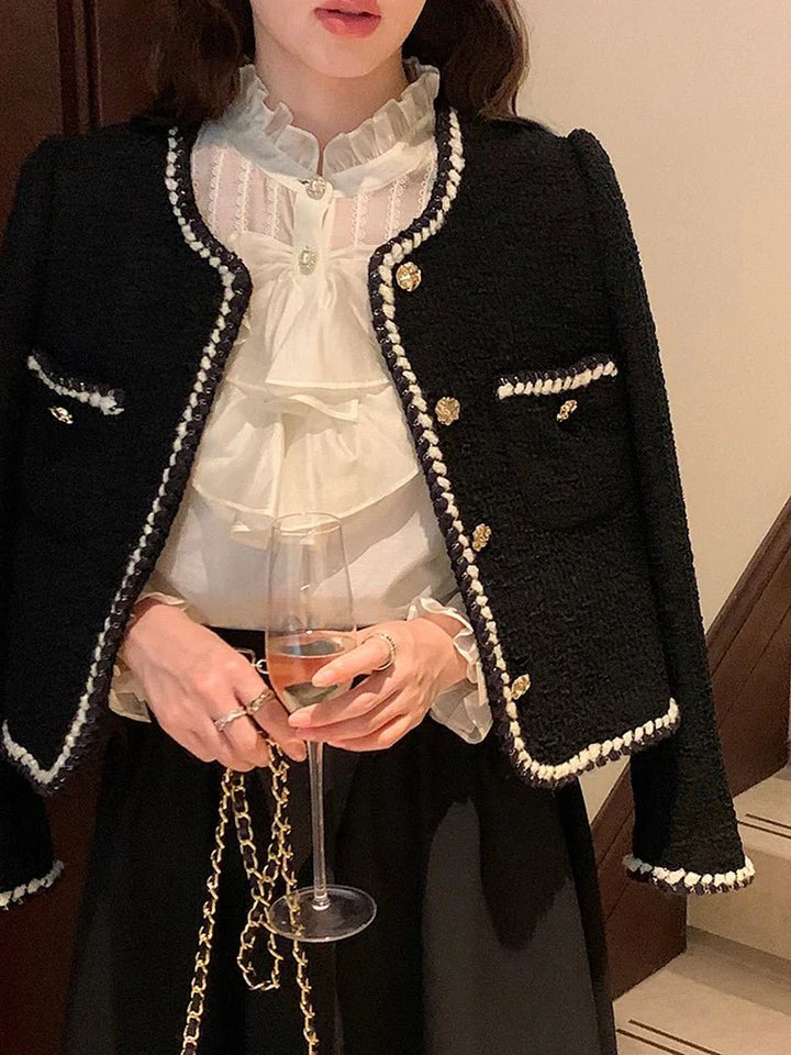 Capucine | Veste pour Femme | Courte Vintage, Boutonnée & Rétro