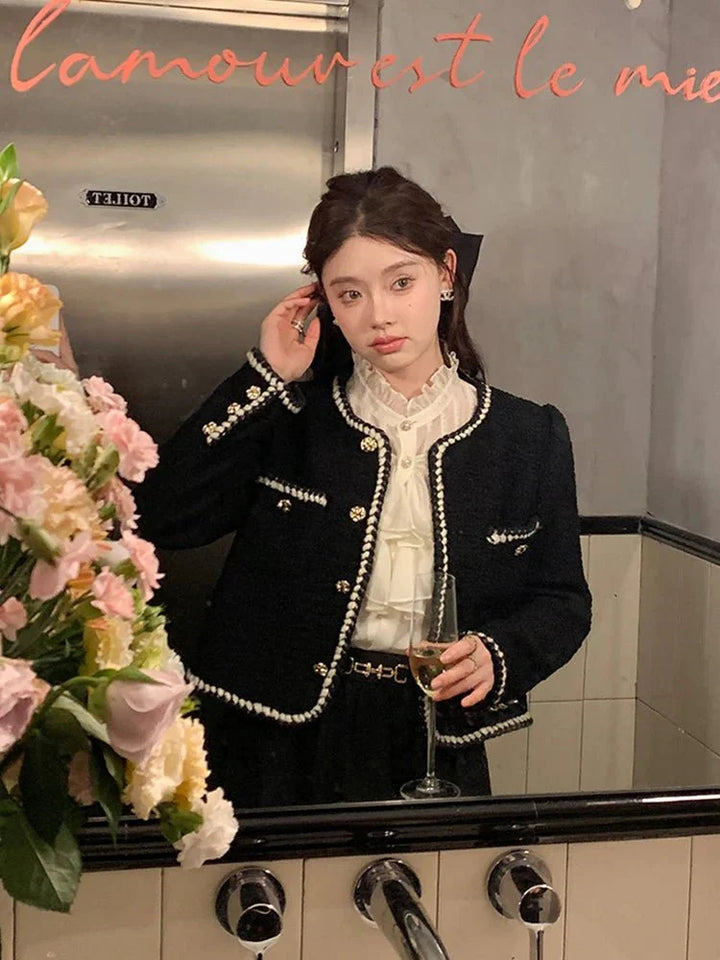Capucine | Veste pour Femme | Courte Vintage, Boutonnée & Rétro