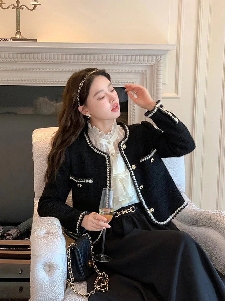 Capucine | Veste pour Femme | Courte Vintage, Boutonnée & Rétro