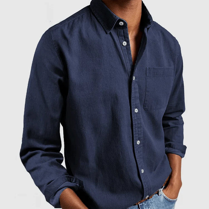 Chemise Décontractée À Boutons Pour Hommes | Manches Longues