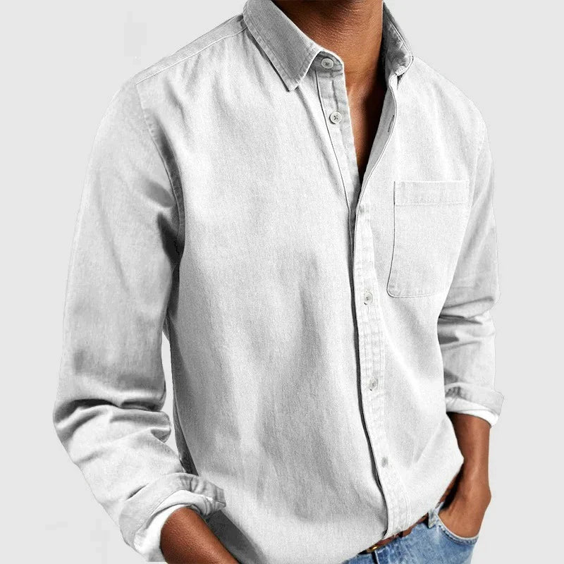 Chemise Décontractée À Boutons Pour Hommes | Manches Longues