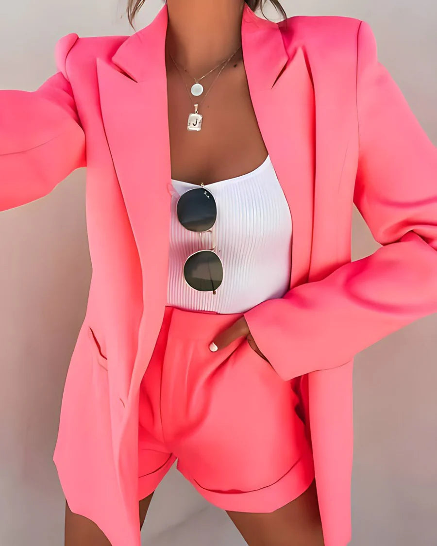 Femmes Blazer Et Short Ensemble Deux Pièces | Stylé