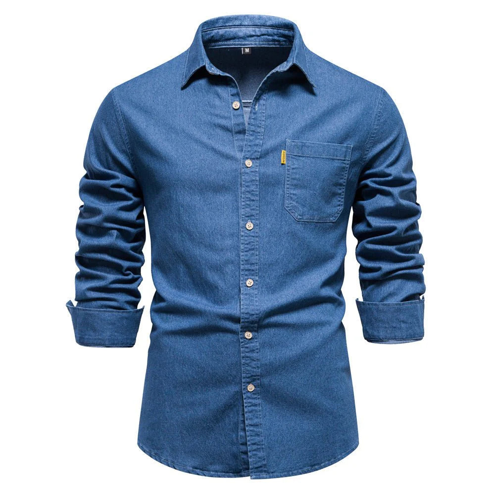 Chemise À Manches Longues Boutonnées Pour Hommes | Décontractée