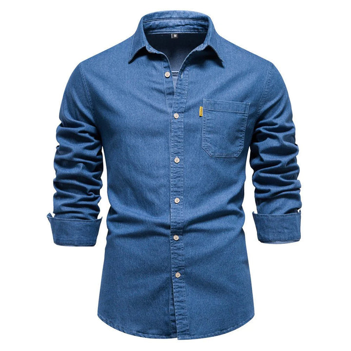 Chemise À Manches Longues Boutonnées Pour Hommes | Décontractée