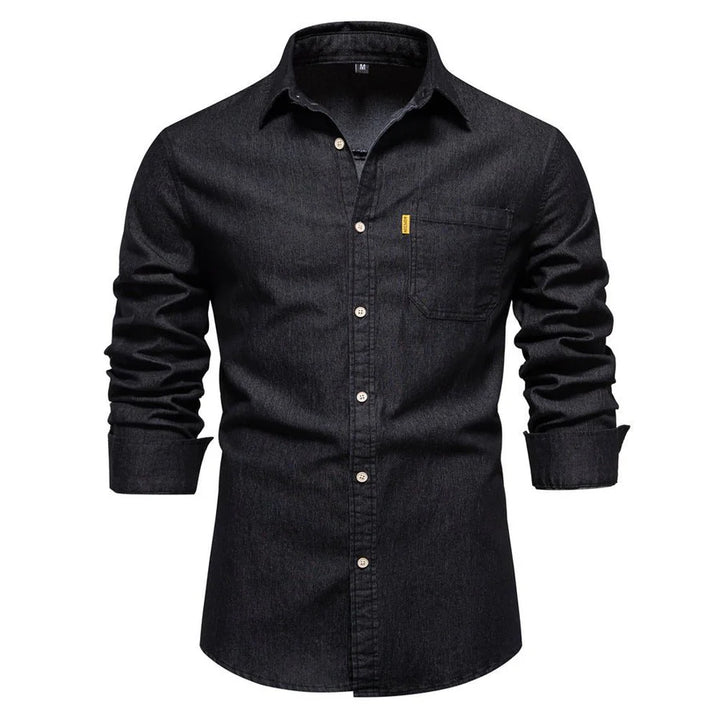 Chemise À Manches Longues Boutonnées Pour Hommes | Décontractée