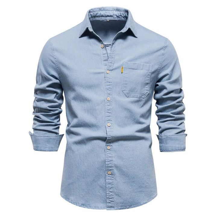 Chemise À Manches Longues Boutonnées Pour Hommes | Décontractée