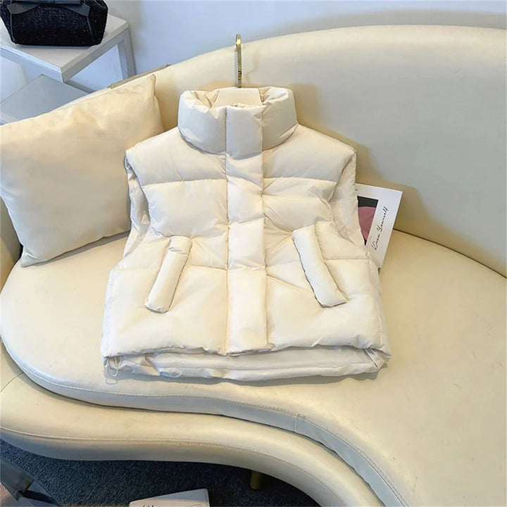 Gilet Bouffant À Col Haut Pour Femmes | Sans Manches