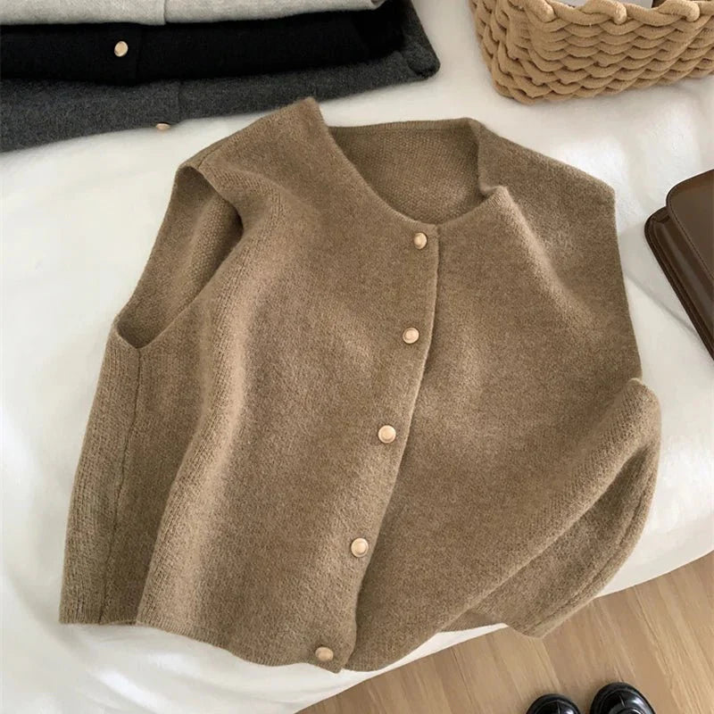 Gilet Sans Manches Pour Femmes | Bouton En bas