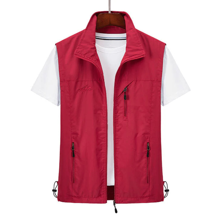 Veste Zippée Sans Manches Pour Hommes | Extérieur