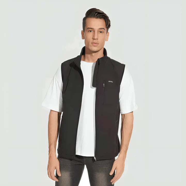 Veste Zippée Sans Manches Pour Hommes | Extérieur