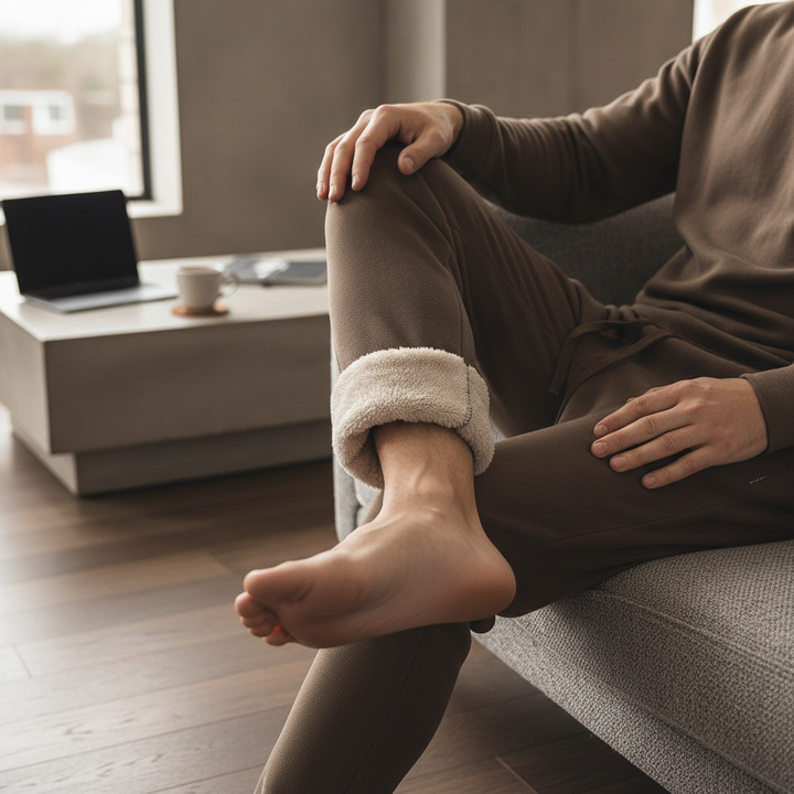 Jogger Homme Doublé Sherpa avec Taille Cordon