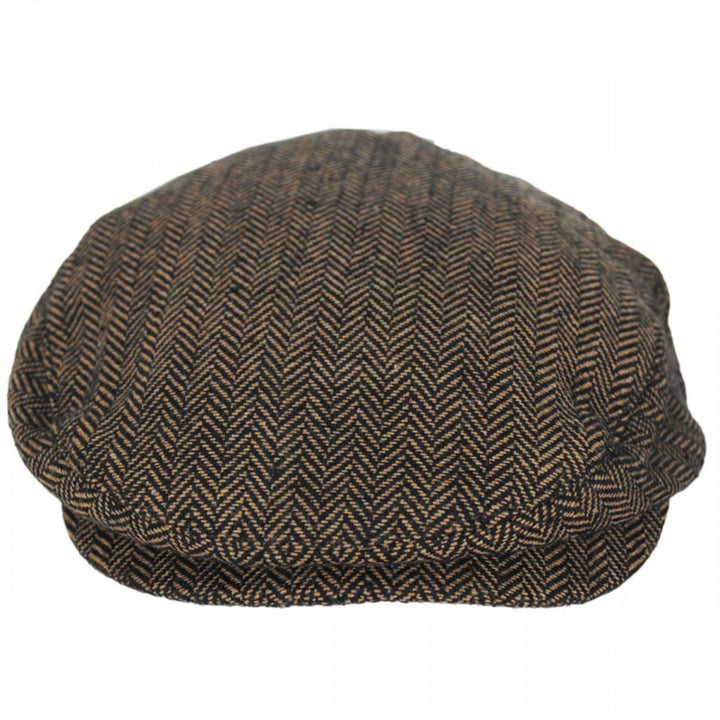 Casquette Plate Homme Ivy en Mélange de Laine à Motif Chevron