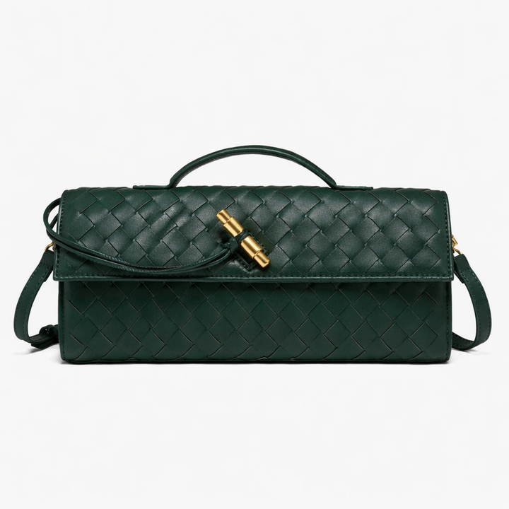 Pochette Tressée Femme – Sac de Soirée en Cuir Vegan