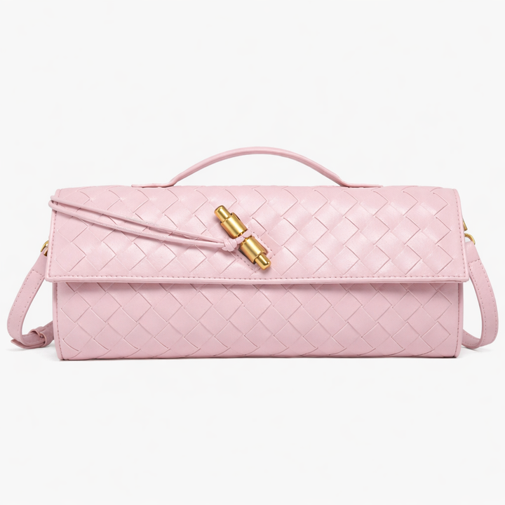 Pochette Tressée Femme – Sac de Soirée en Cuir Vegan