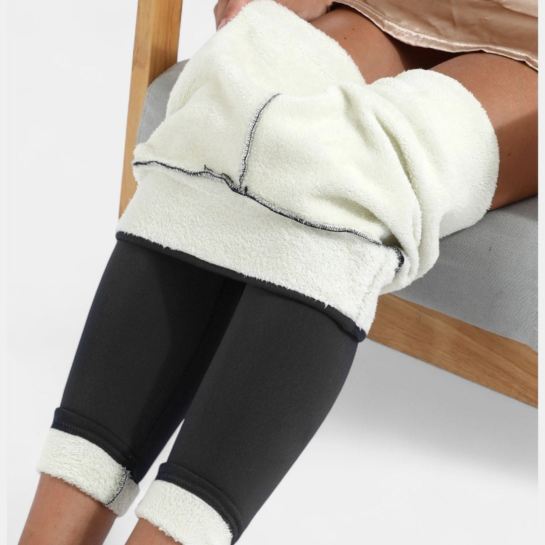 Legging Femme Doublé Sherpa Taille Haute