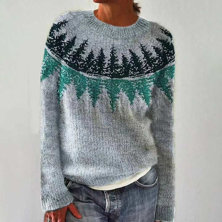 Pull Scandinave Coloré en Mélange de Laine