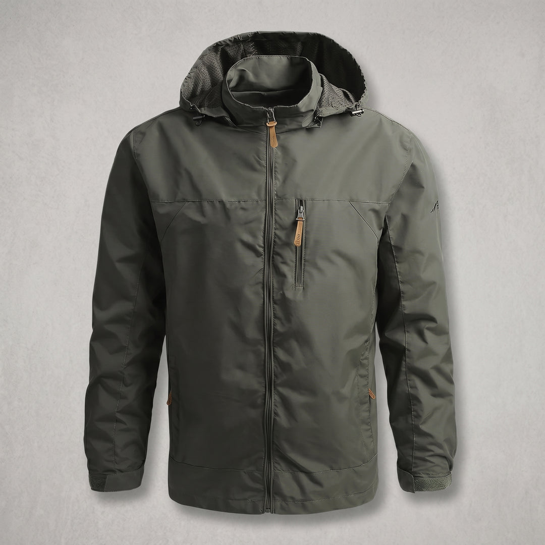 Coupe-Vent Homme Imperméable à Capuche Poche Poitrine