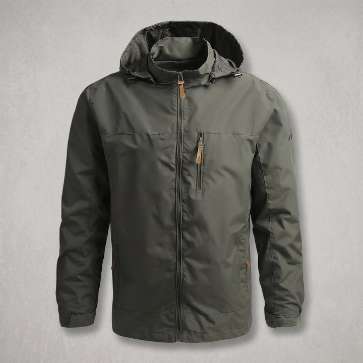Coupe-Vent Homme Imperméable à Capuche Poche Poitrine