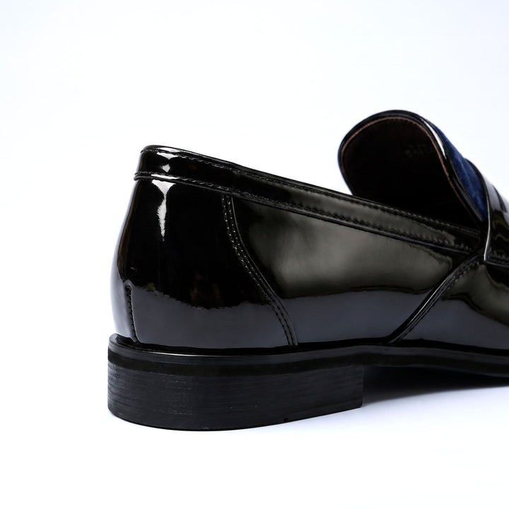 Mocassins Homme Bicolores en Cuir Verni avec Design à Enfiler