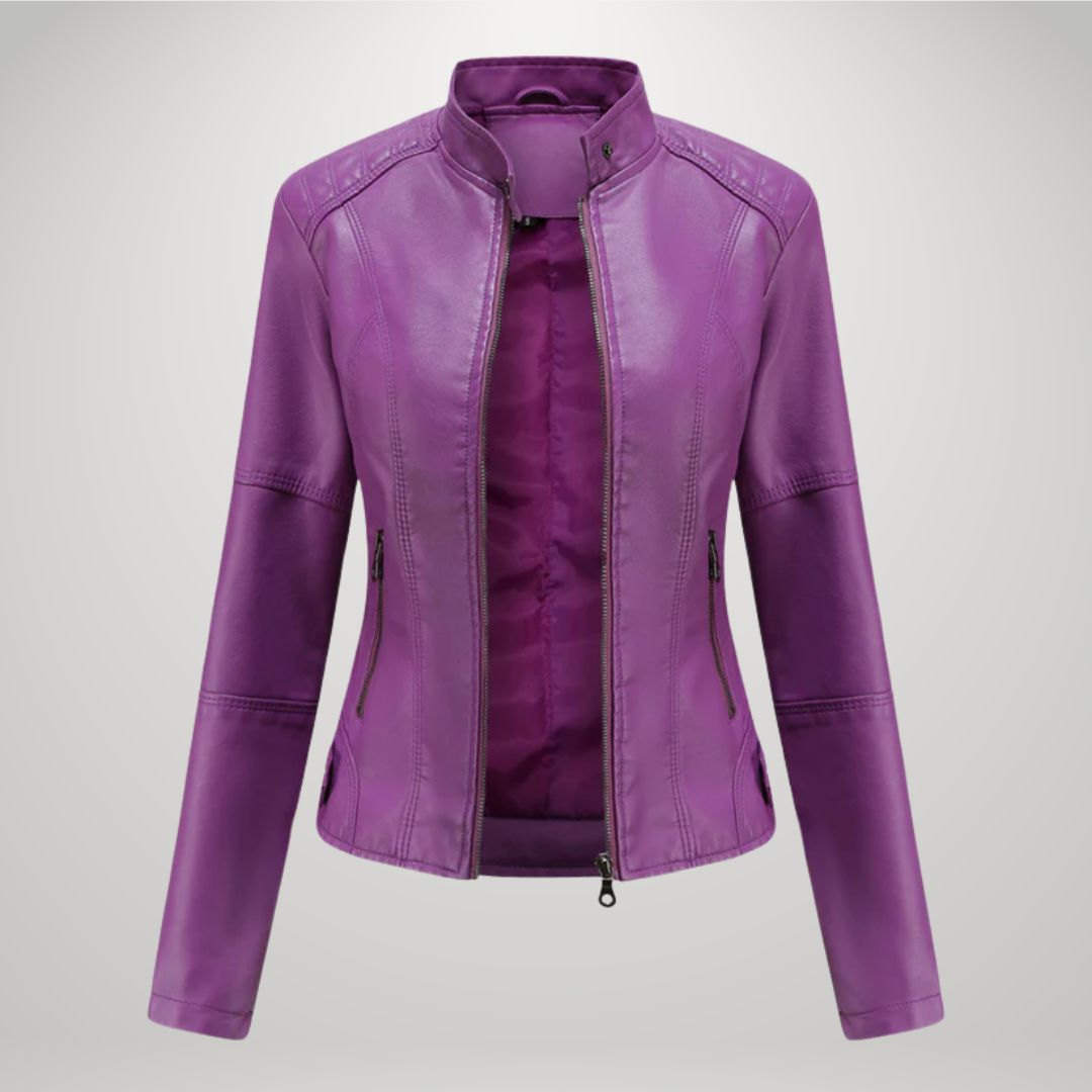 Veste en Cuir Décontractée Intemporelle
