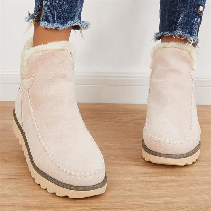 Bottes d’Hiver Femme Doublées Chaudement avec Semelle Antidérapante