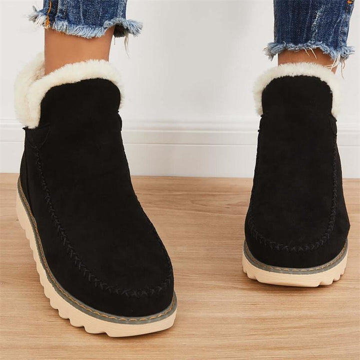 Bottes d’Hiver Femme Doublées Chaudement avec Semelle Antidérapante