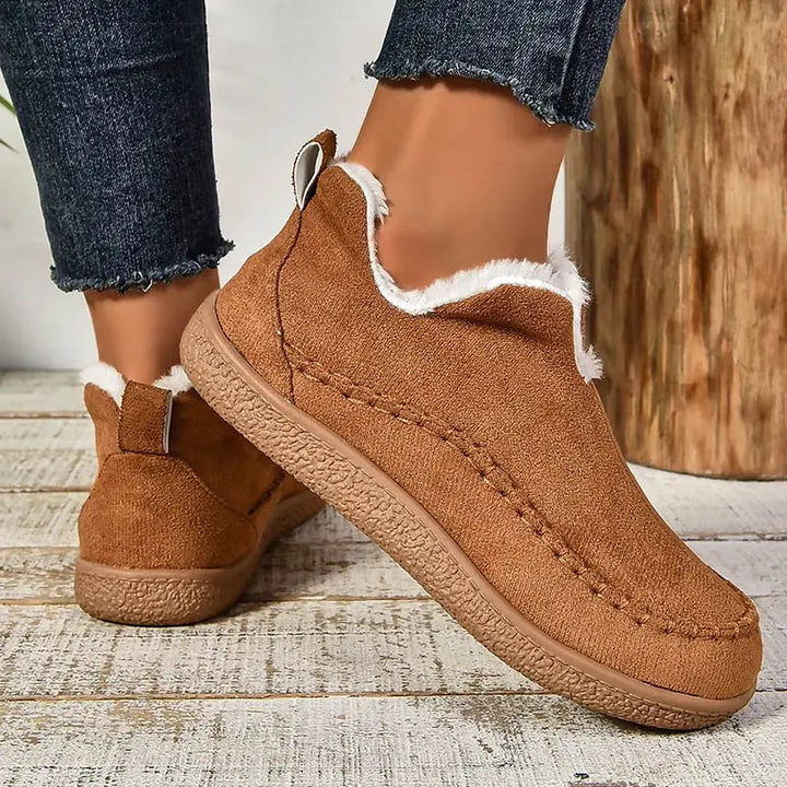 Chaussons Femme Doublés Fausse Fourrure Avec Semelle Antidérapante