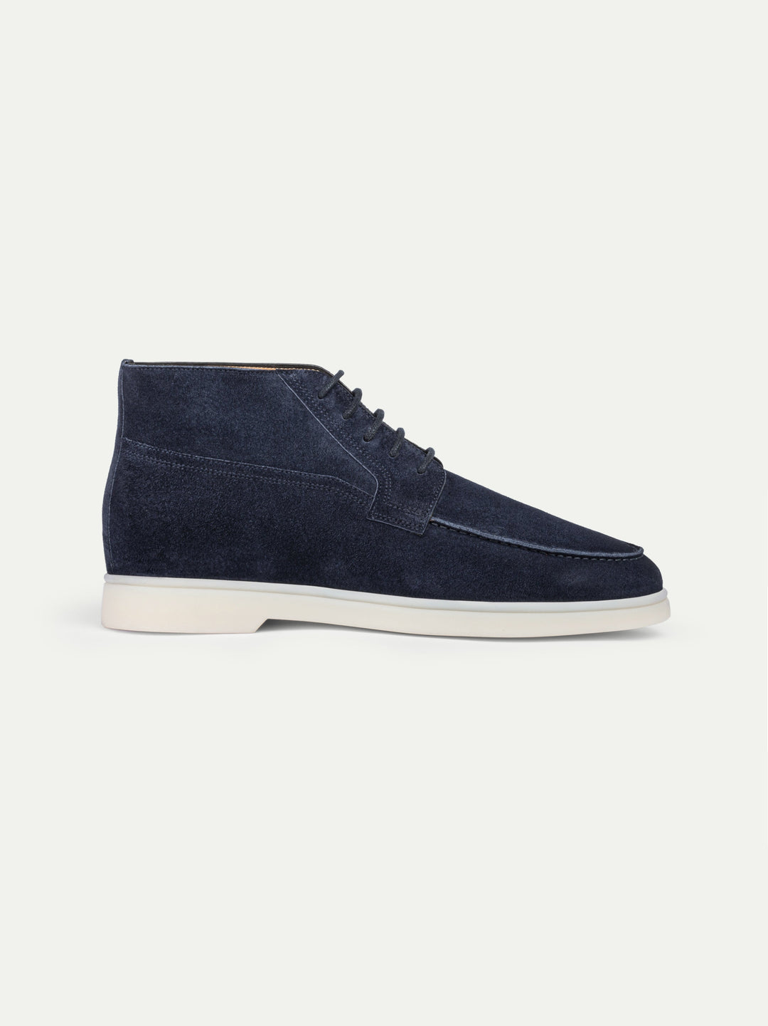 Men's suede Chukka boots - Lace-up with white rubber sole