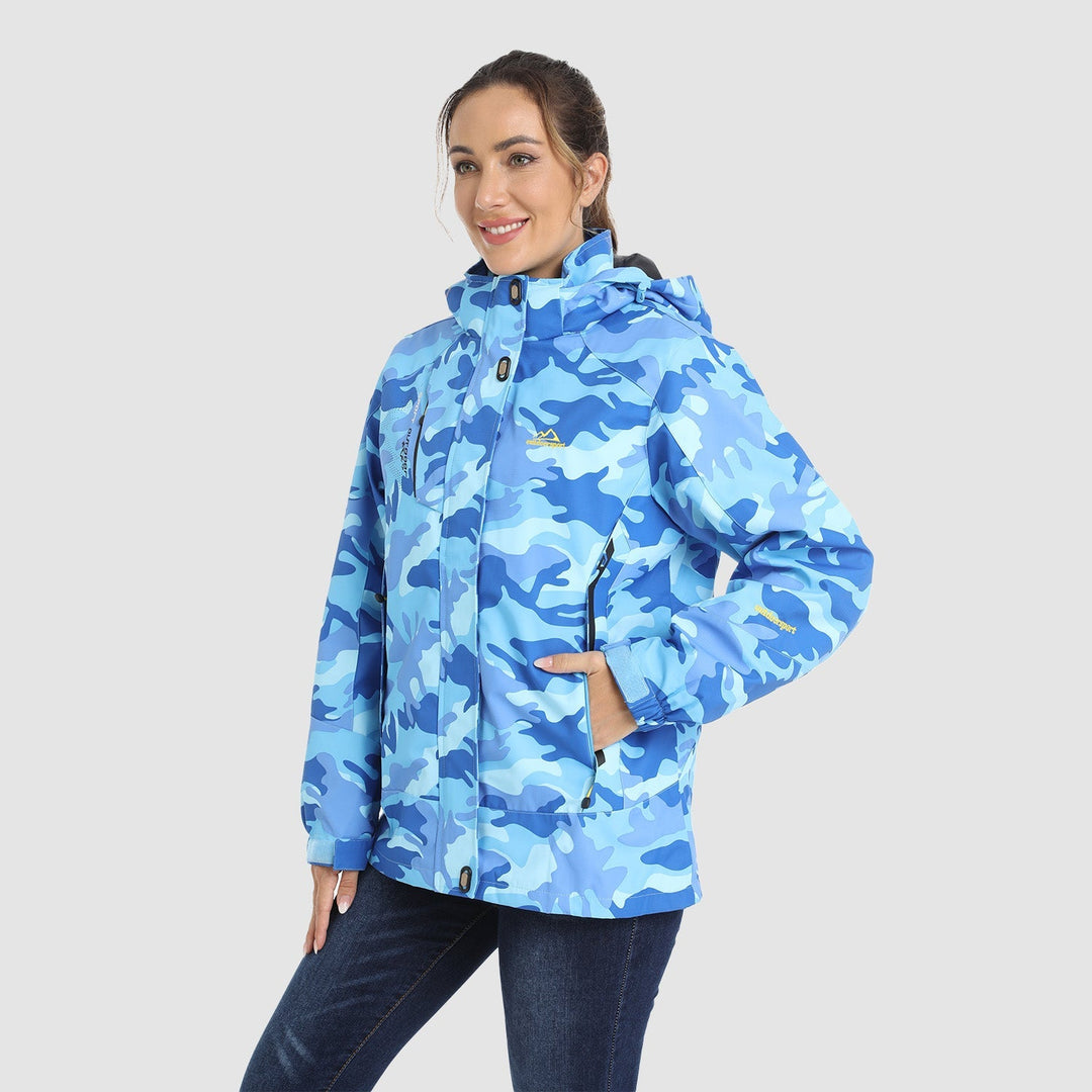 Giacca da sci da donna 3 in 1 impermeabile con fodera in pile