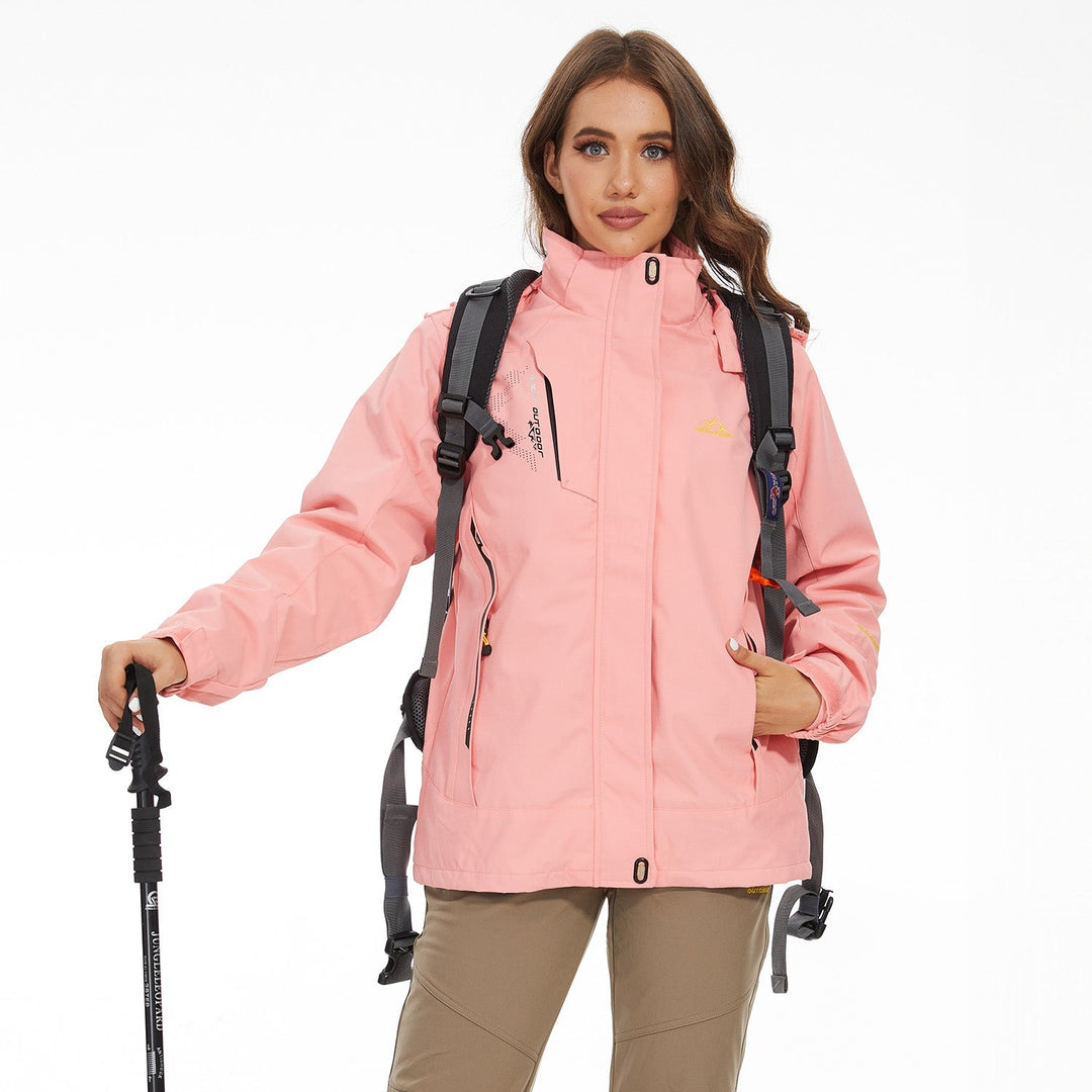 Giacca da sci da donna 3 in 1 impermeabile con fodera in pile
