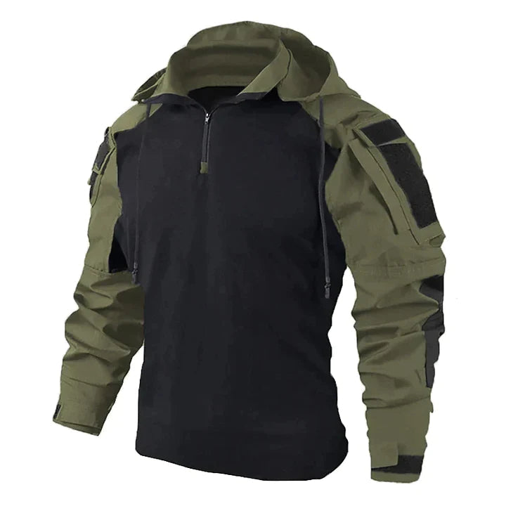 Sweat à capuche tactique homme avec poches sur les manches