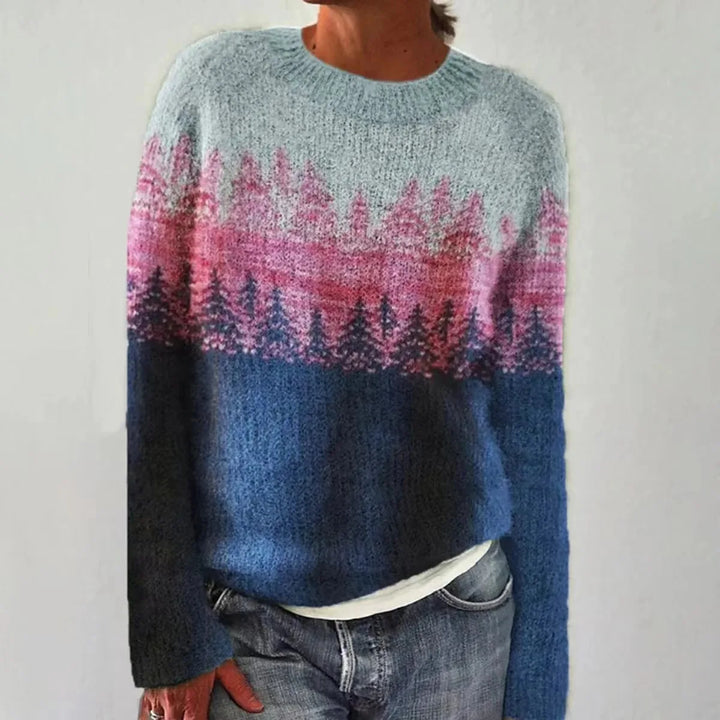Pull Scandinave Coloré en Mélange de Laine