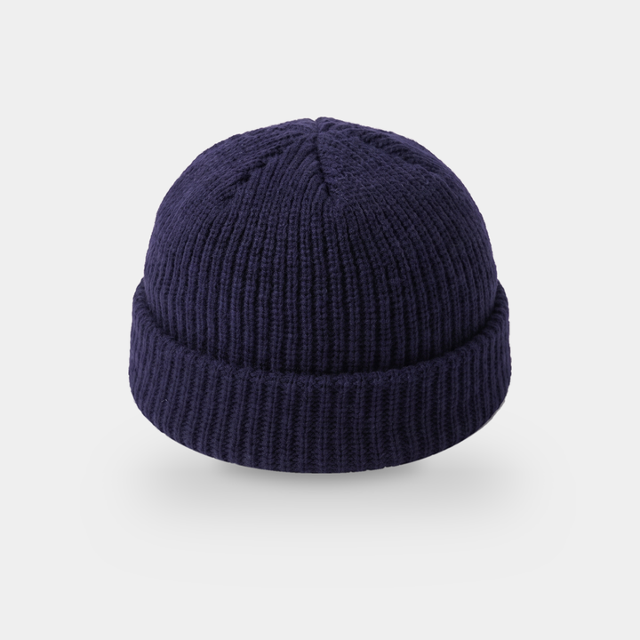 Bonnet Homme Pêcheur Court Côtelé Revers
