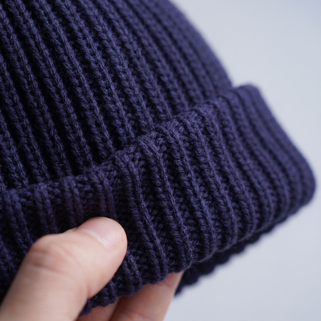Bonnet Homme Pêcheur Court Côtelé Revers